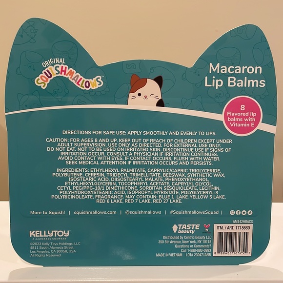 ⚡️New Squishmallows Macaron Lip Balms 8 Piece Set - Picture 4 of 6